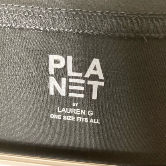 Planet by Lauren G black cut out front long sleeve top OS pima cotton - Picture 8 of 9